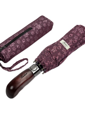 英国Balios雨伞自动双层实木男士商务贵族伞三折折叠伞送情人礼物