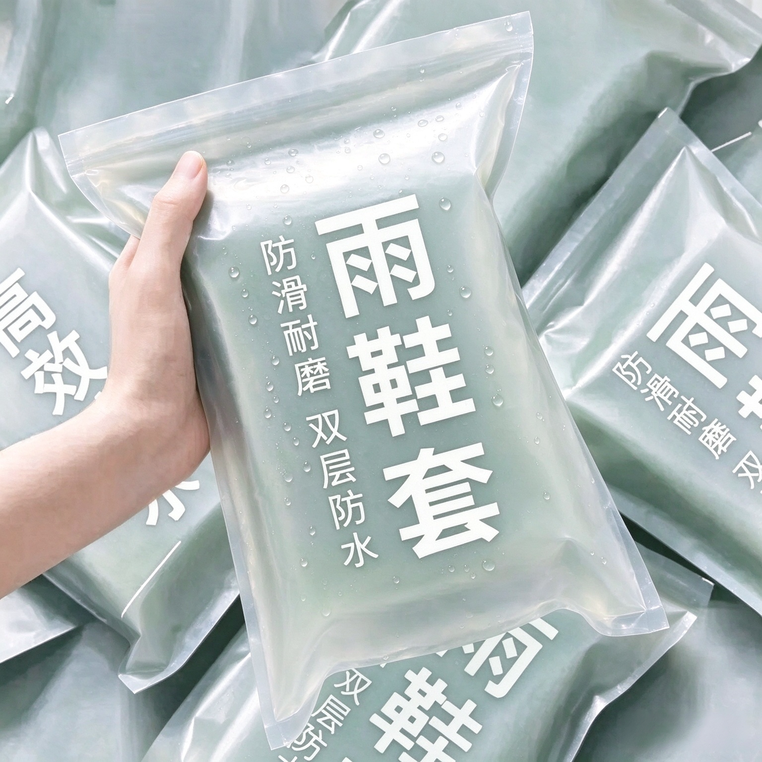 厨房防水防滑耐磨女款雨鞋套