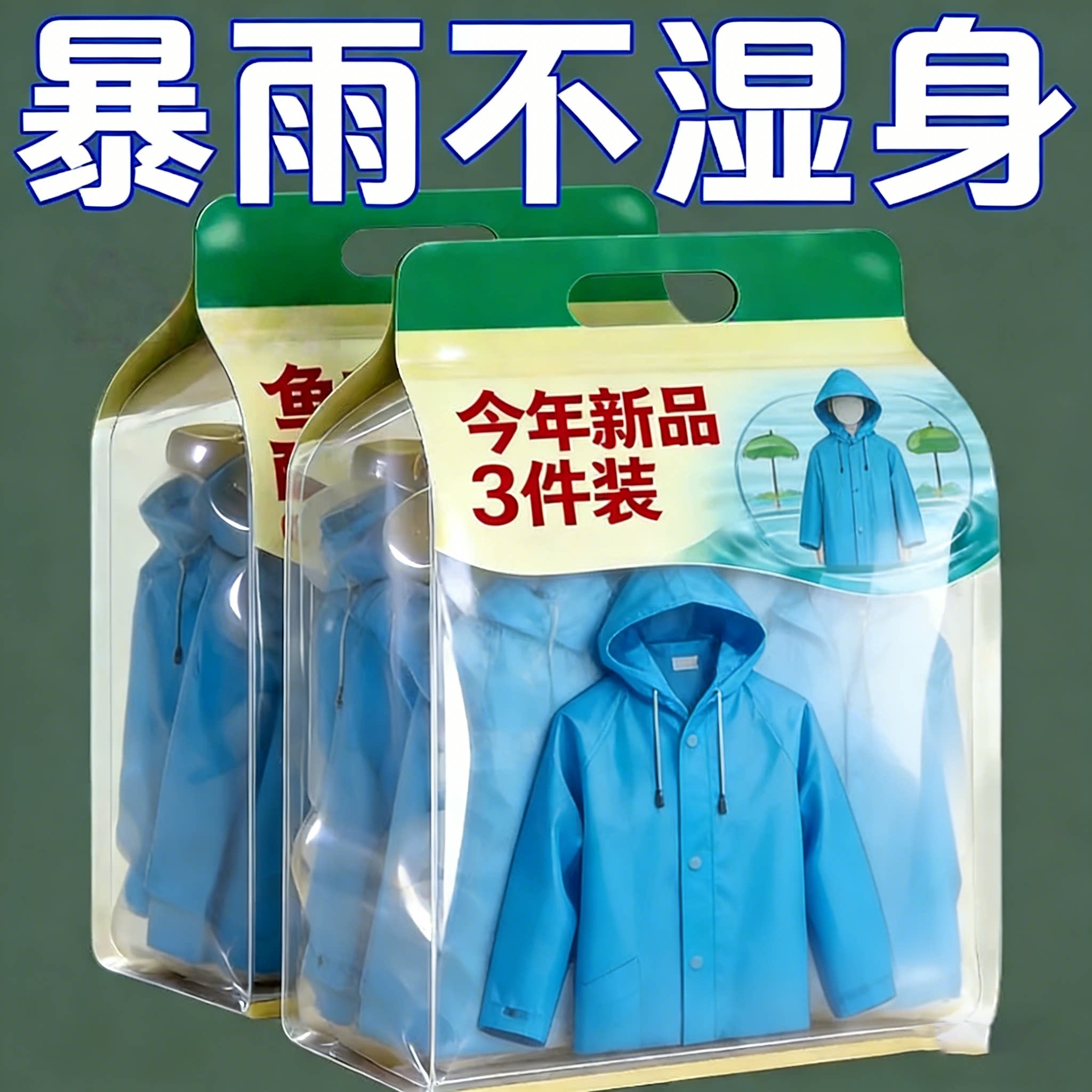 非一次性雨衣成人男女加厚eva雨衣一体式防雨带帽长袖防暴雨旅游