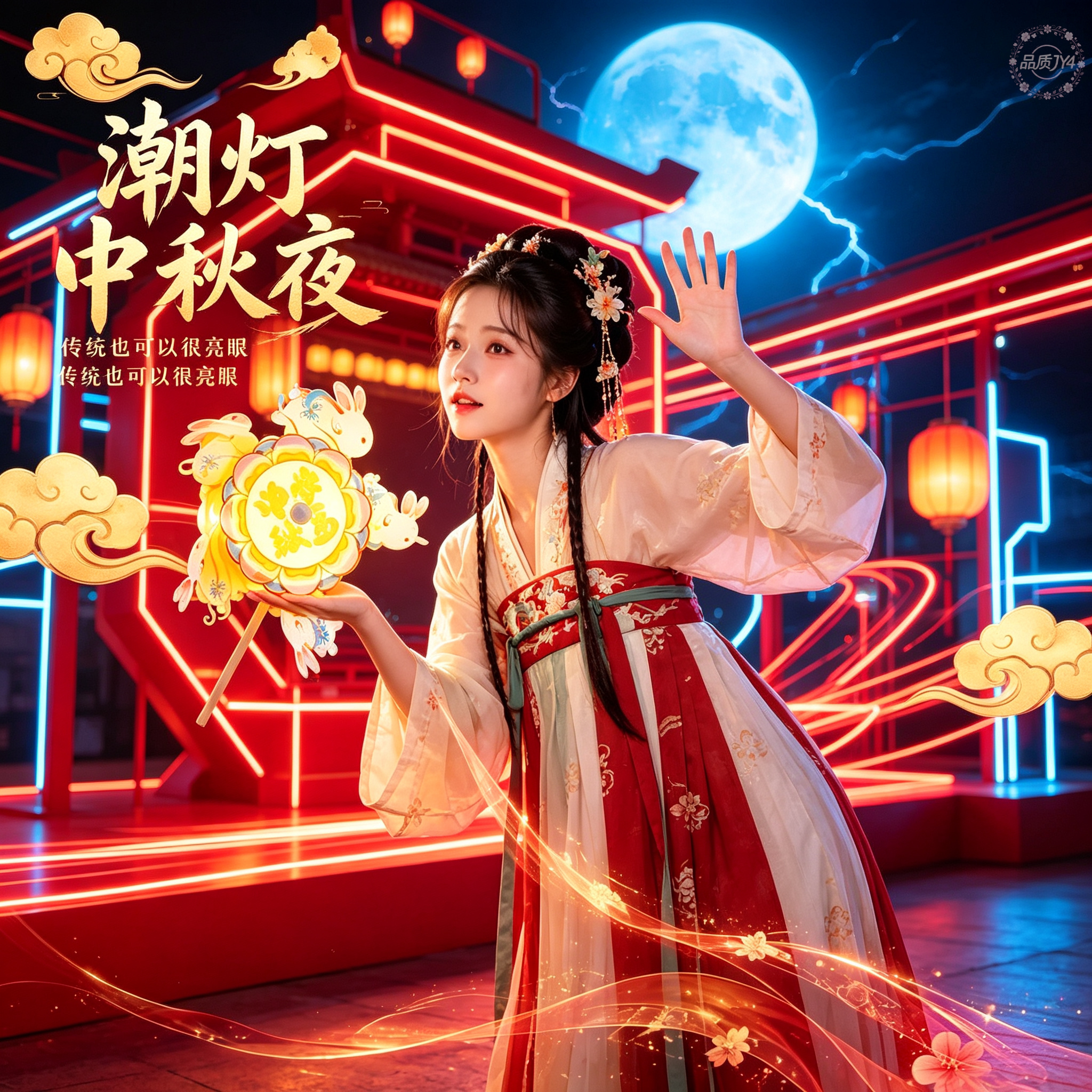 中秋旋转风车灯笼2026新款拍照