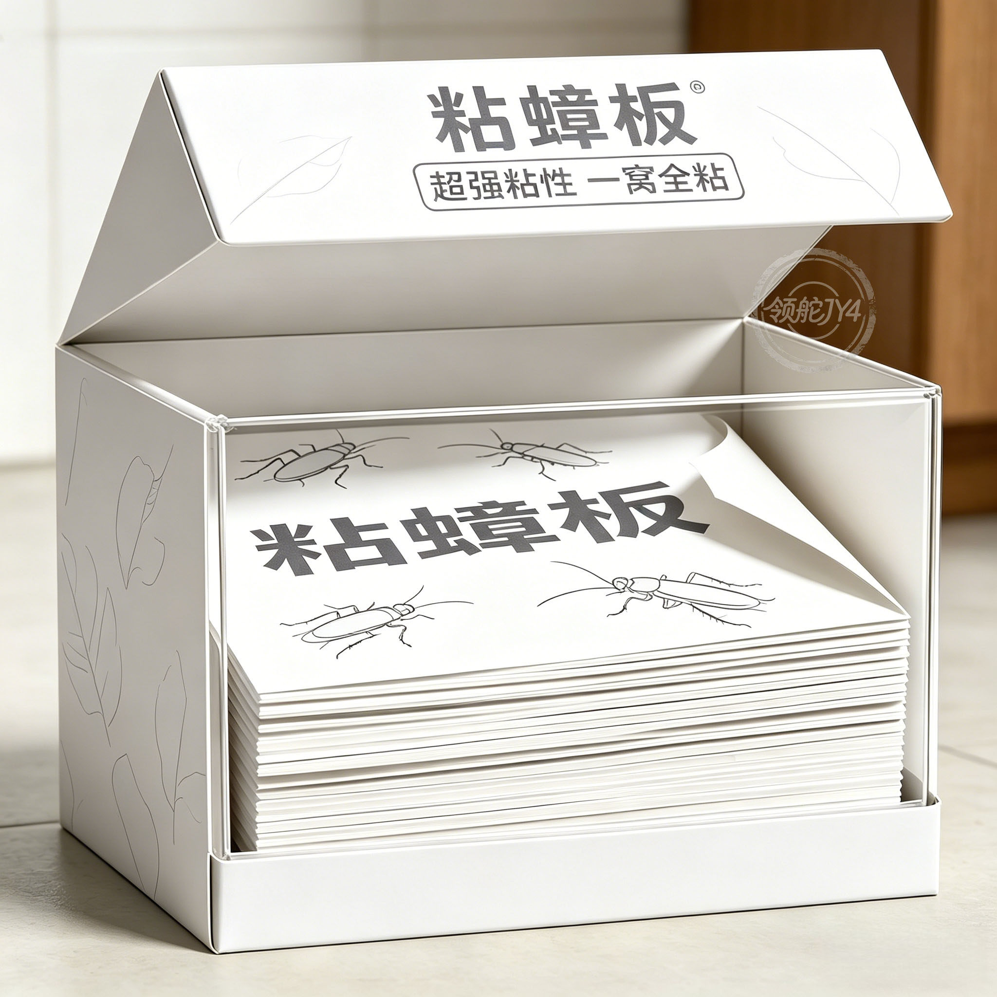 【蟑螂板】粘捕贴家用厨房餐厅专用强力粘胶灭蟑螂白皮板卫生安全