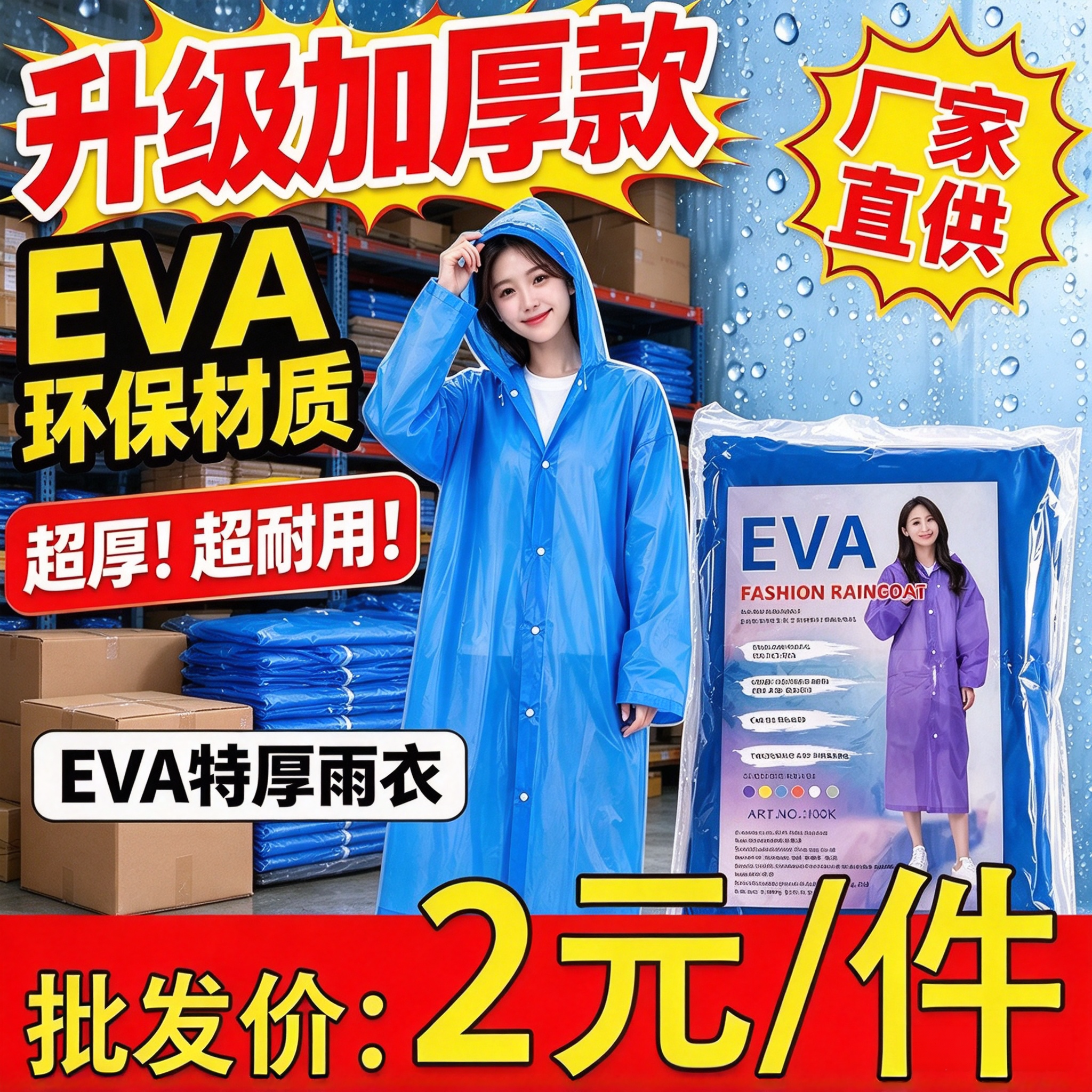 成人雨披雨衣全身EVA徒步长款一次性旅游男女暴雨成人户外批发