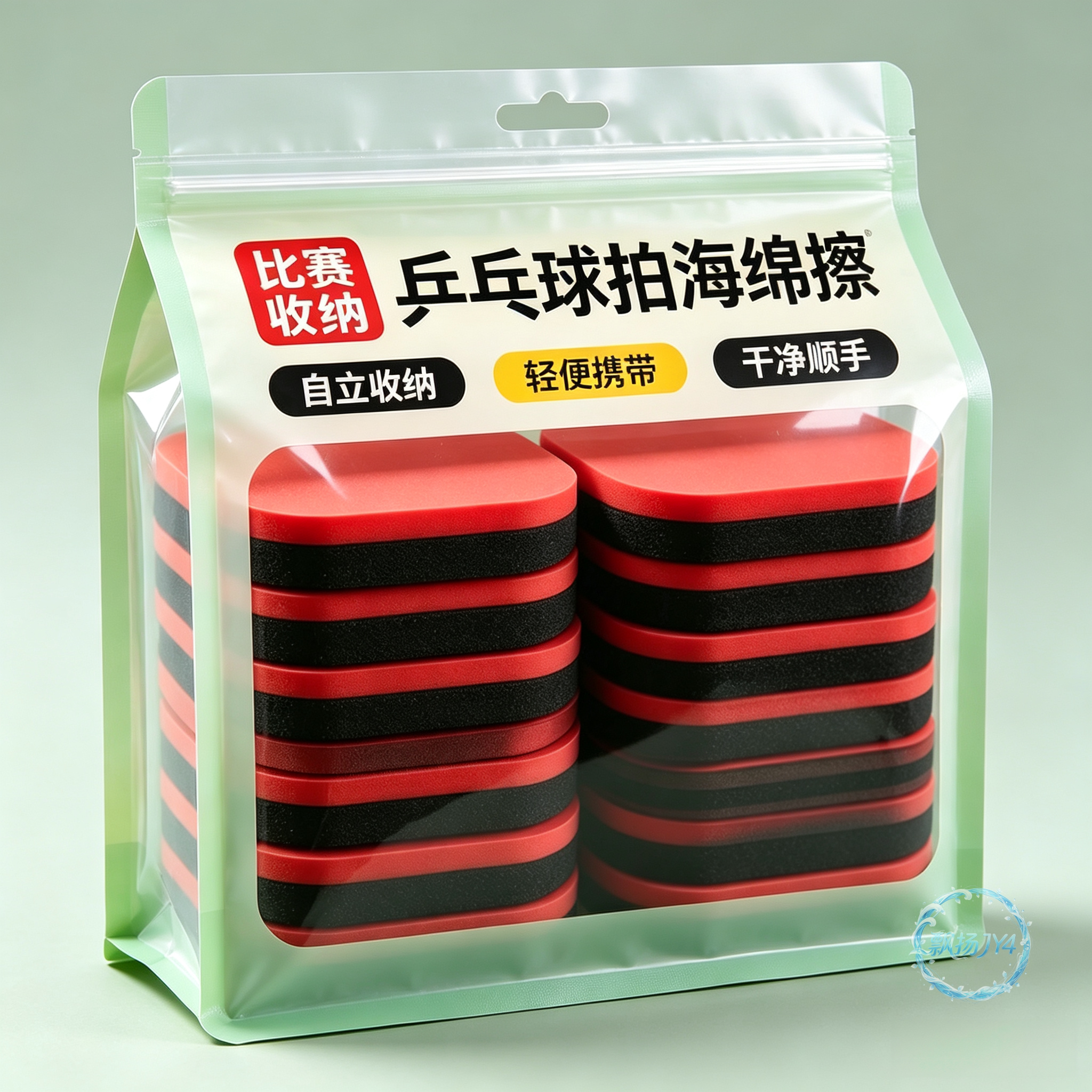 乒乓胶皮清洗海绵去污增粘