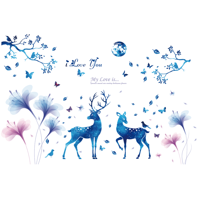 浪漫卧室温馨风壁纸3d立体墙贴