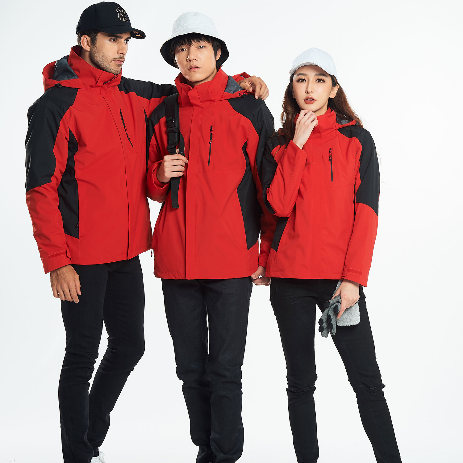 户外冲锋衣男女两件套可拆卸内胆春秋冬季加厚防风防水定制印logo