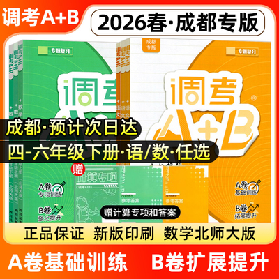 成都小学调考a加b四五六年级上下