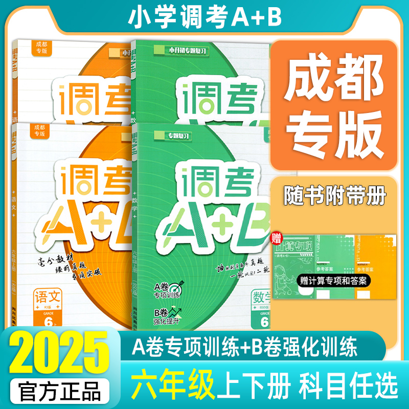 成都市小学调考a+b六年级上下册