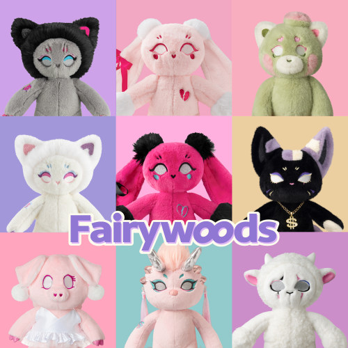 Fairywoods『毛绒绒』玩偶猫咪公仔摆件生日礼物兔子娃娃玩具礼盒