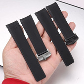 硅胶表带代用泰格豪雅卡莱拉奔驰SlS系列防水橡胶手表带24mm表链