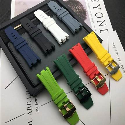 橡胶硅胶手表带适用爱彼AP15703/26170皇家橡树离岸JF厂28mm针扣