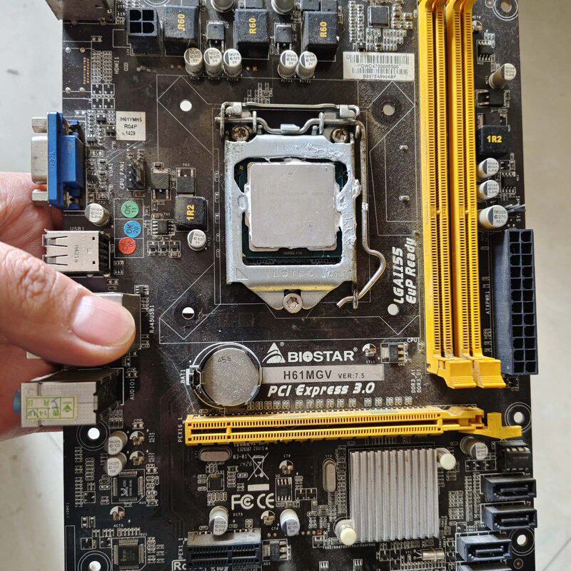 可维修主板，h61G1630cpu，接口正常，发货前会点亮测议价图片