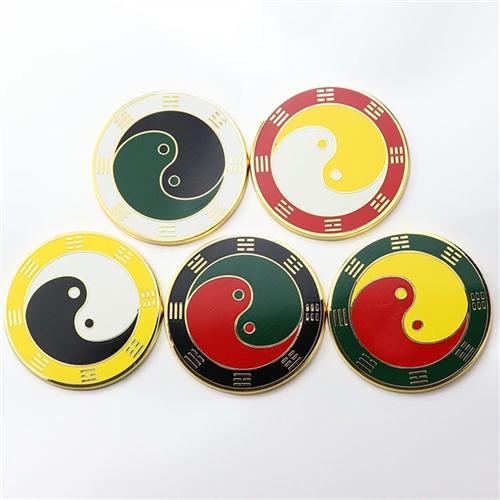 黄万字符能量贴6.3分五行八卦太极阴阳鱼黑白太极图墙贴补角摆件