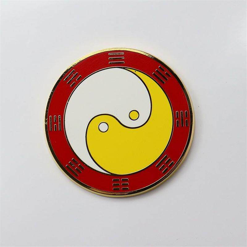 太极图墙贴五行八卦万字太极阴阳鱼贴黑白补角6.3公分堪舆摆件