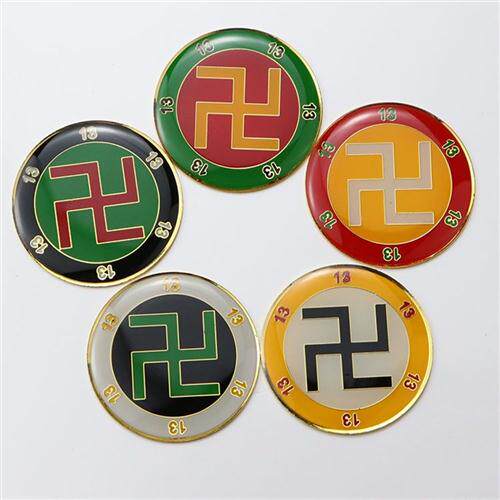 万字符手机贴能量贴黄铜烤漆三公分好运13 68八卦三元太极五行贴