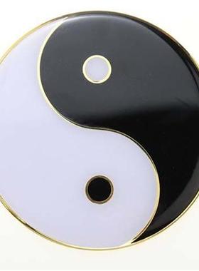 五行八卦符8CM黄铜黑白红黑黄黑兰红蓝黑蓝绿双色太极八卦补角牌