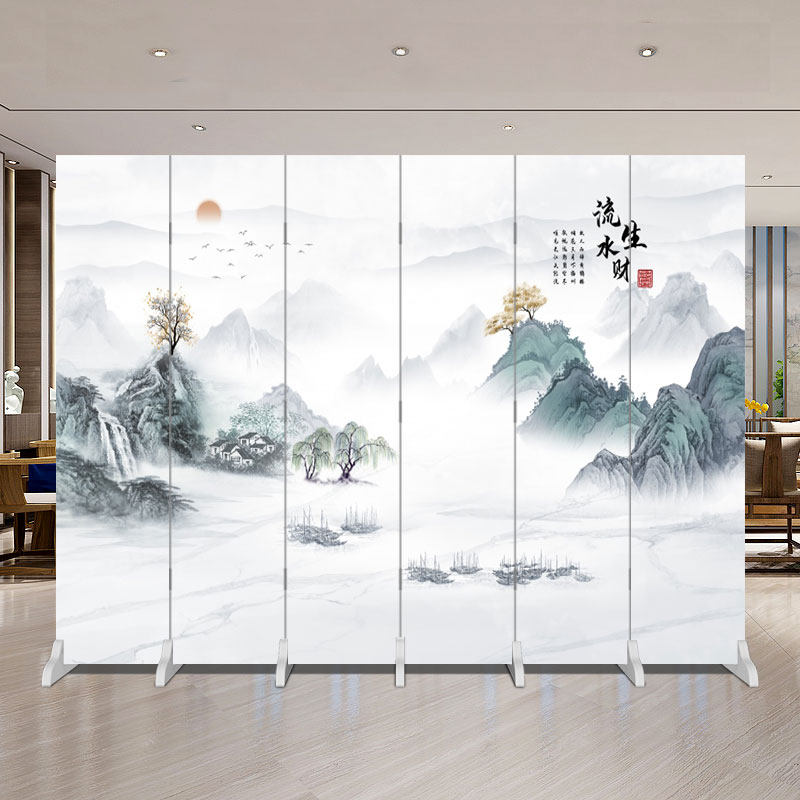 中式屏风隔断客厅入户门遮挡移动折叠办公室隔断墙家用简易折屏