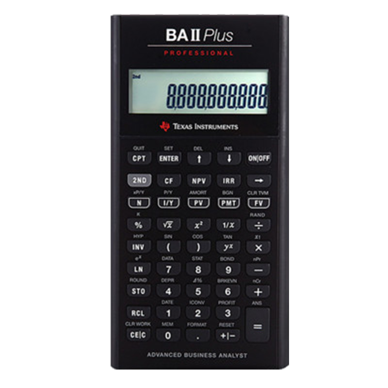 【德州官方专卖店】德州仪器CFA金融计算器TI BA II plus pro指定考试FRM专业版计算器财务理财计算机cm