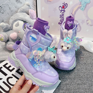 儿童用雪地靴巨好看超保暖女童冬款东北雪地棉长筒宝宝冬季大棉鞋