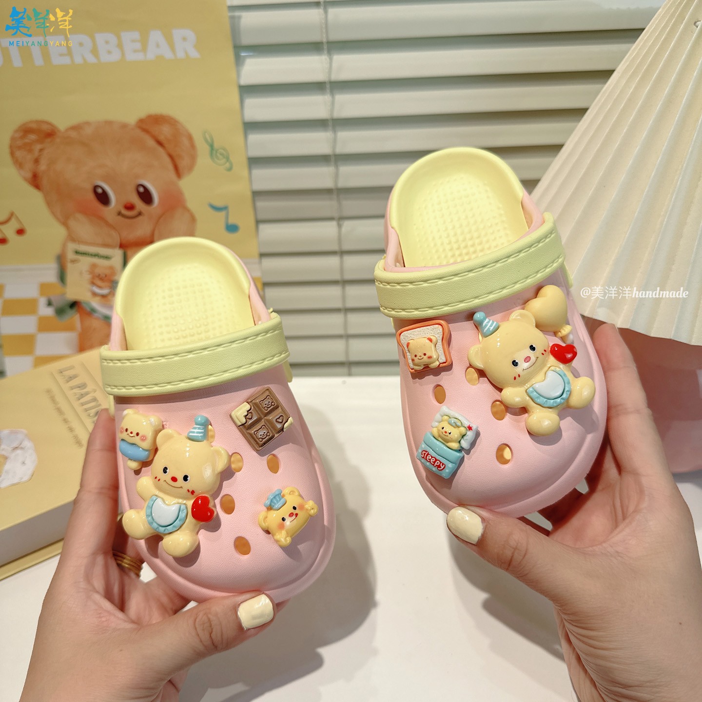女孩夏款洞洞鞋eva材质防臭防滑