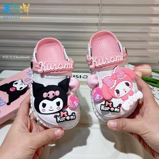 儿童拖鞋女童2026新款夏天外穿防滑洞洞鞋女孩宝宝小朋友女宝凉拖