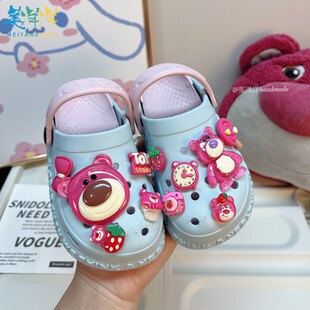 儿童宝宝洞洞鞋小孩外穿防滑小朋友女童拖鞋小童夏天外出凉拖软底