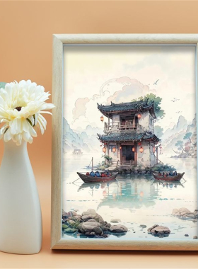 百家姓氏趣味相框远看是字近看是画桌面客厅玄关国风创意装饰摆台