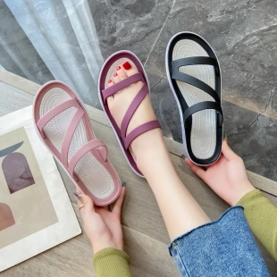 可湿水女拖鞋外穿夏季百搭防滑网红软底孕妇家居沙滩鞋下雨天凉拖