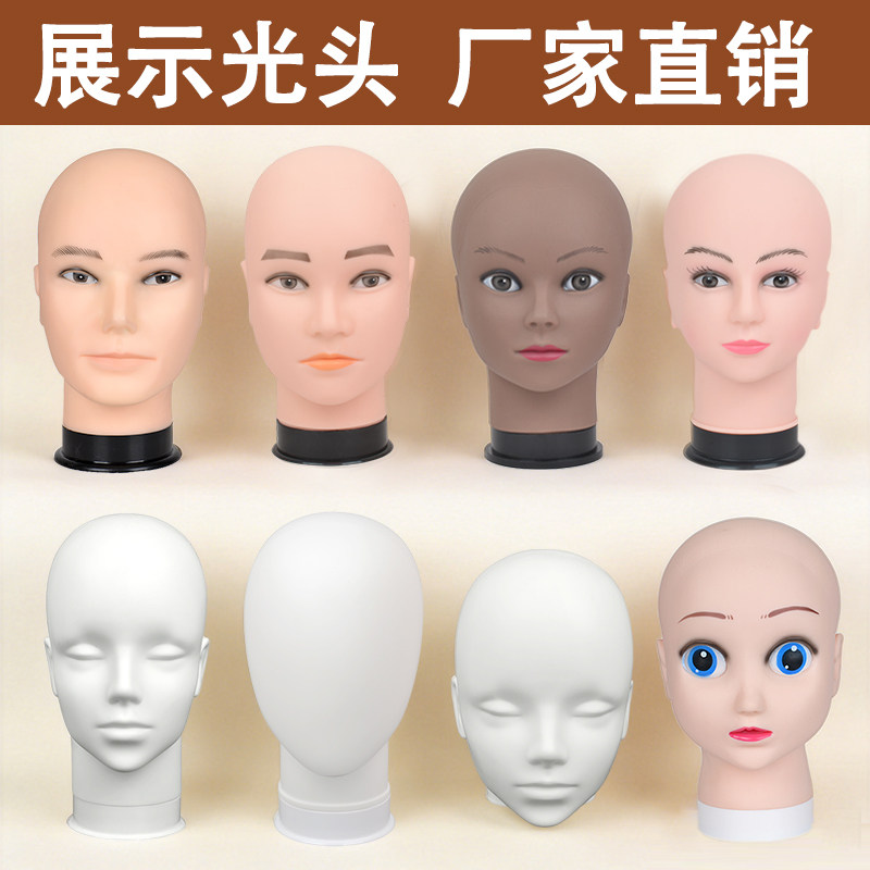 假发头模支架展示模特图片