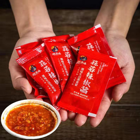 广东潮汕袋装蒜蓉辣酱烧烤冷面专用生蚝蒜泥辣椒酱外送配送商用