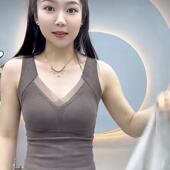 2024秋冬新款 时尚 德绒自发热一体杯美背女百搭保暖吊带背心内衣潮