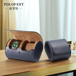 便携手表盒收纳盒高级男士腕表收纳包多功能轻奢抽拉式皮质手表盒