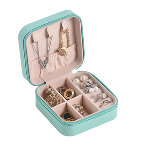 包邮首饰盒精致小巧便携旅行耳钉盒项链黄金耳环手饰品收拾收纳盒
