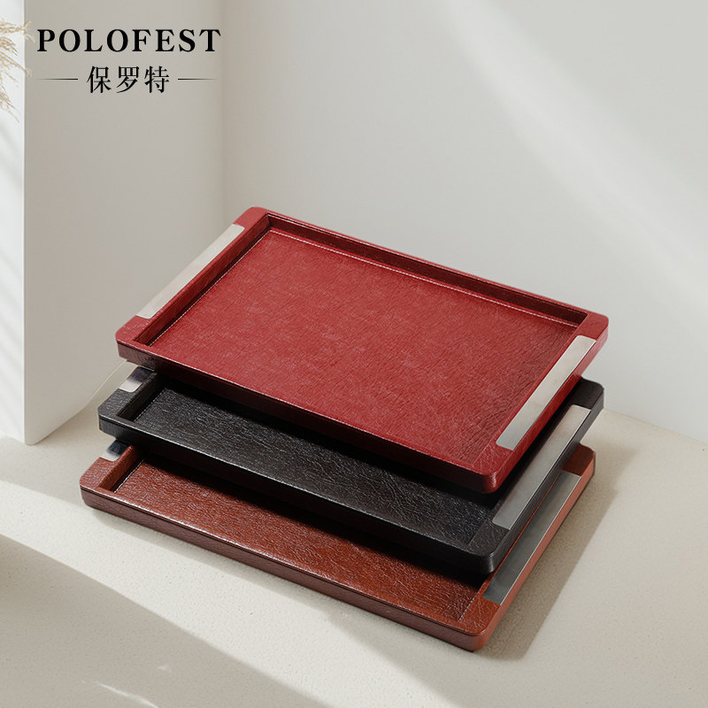 POLOFEST高档手表首饰托盘皮革翡翠玉石眼镜珠宝展示盘看货盘道具