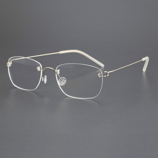 林德寒战梁家辉同款无框眼镜架超轻钛合金无螺丝眼镜框男女297款
