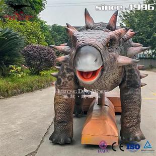 恐龙厂家定制仿真机械电动行走甲龙模型活动引流巡游互动遥控操作