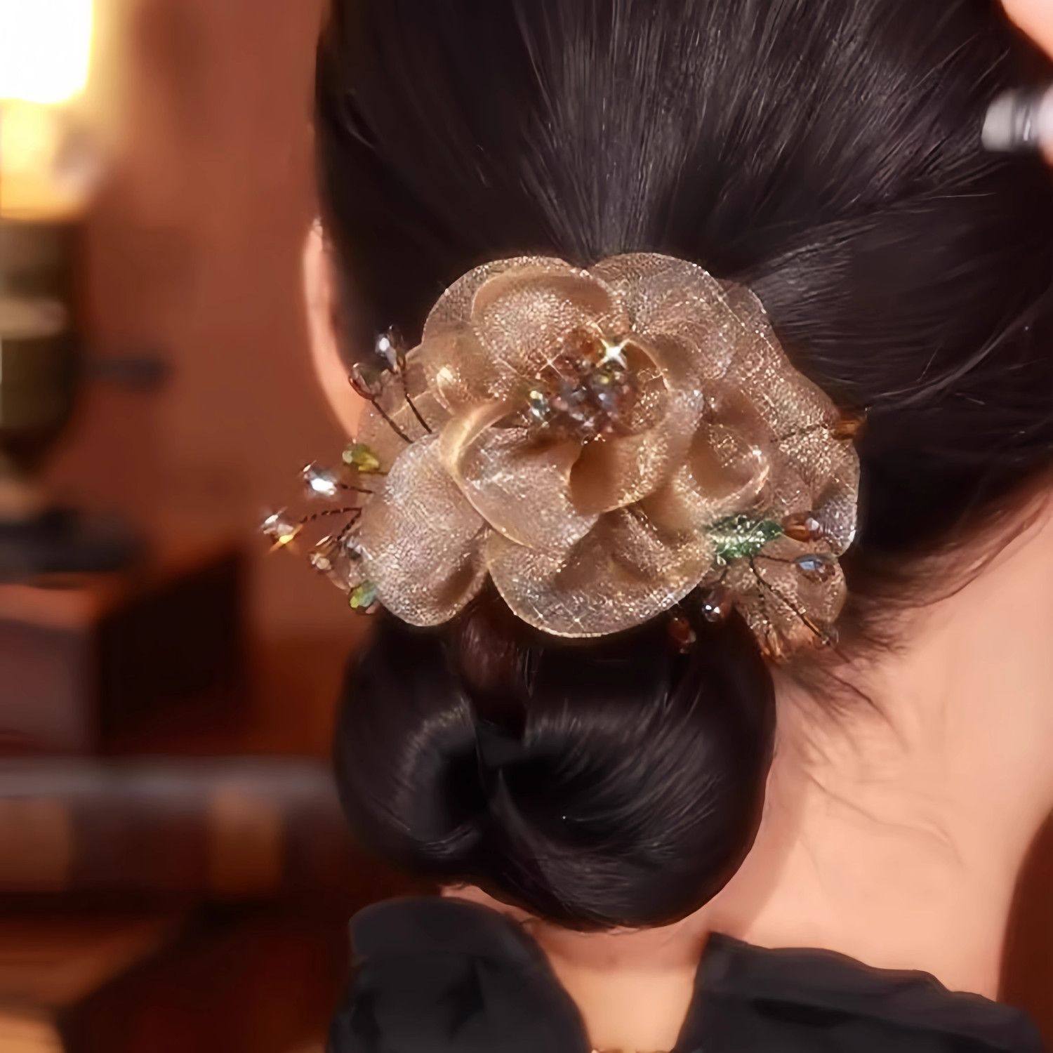 2025新款气质欧根纱大肠发圈花朵发绳头花高弹力皮筋女扎头头绳,家庭/个人清洁工具,发圈/发网,淘宝优惠券,粉丝福利购,淘宝优惠卷