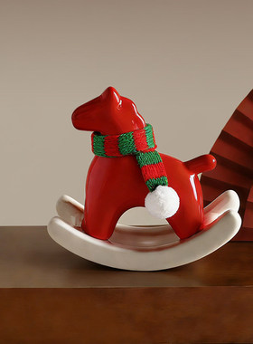 新年马年陶瓷吉祥物摆件