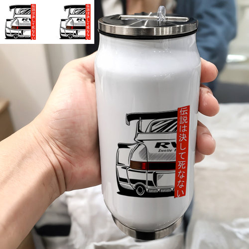 diy保时捷RWB改车汽车爱好993车迷91定制照片防漏304不锈钢保温杯