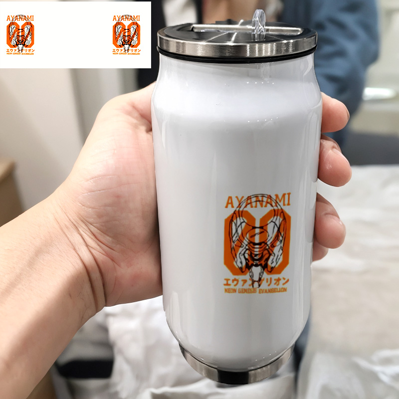 diy新世纪福音战士初号机印图骑行易拉罐周年纪念304不锈钢保温杯