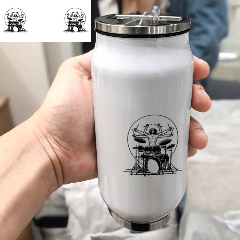 摇滚架鼓爵士乐Drum乐器乐队鼓手美式高颜值卡通304不锈钢保温杯