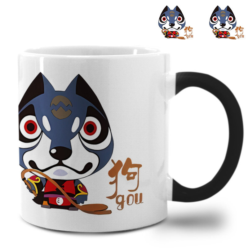 十二生肖鼠牛虎兔龙蛇马羊猴鸡狗猪_2情侣陶瓷水杯马克杯变色杯