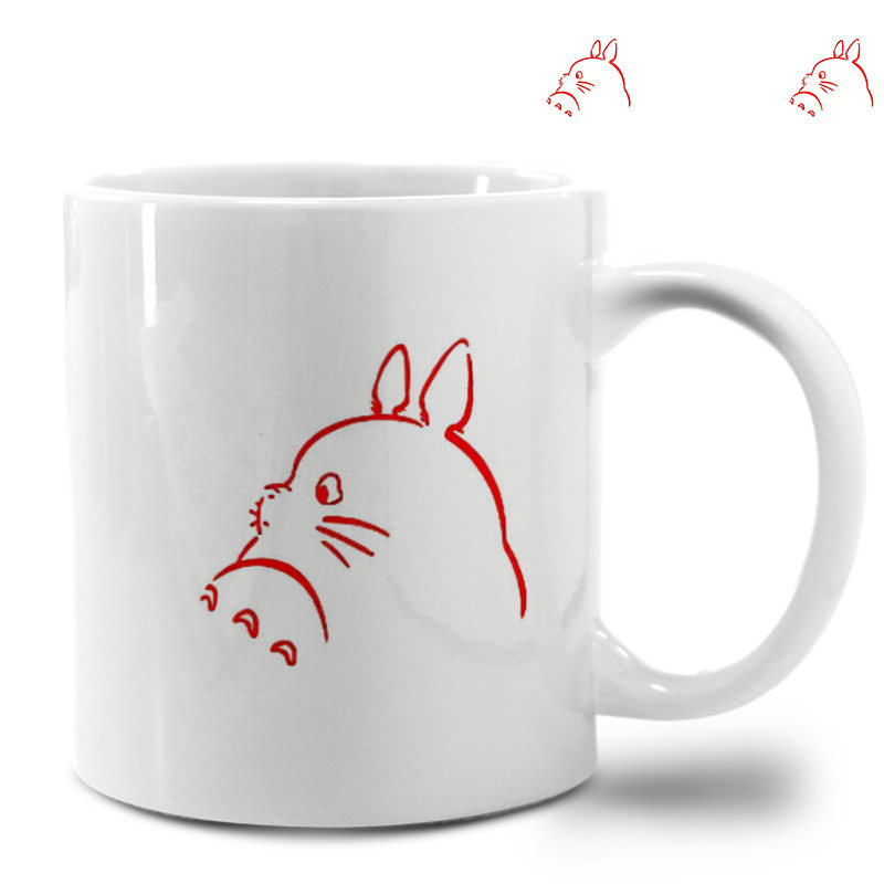 宫崎骏龙猫童年二次元能进来图定制恶搞复古陶瓷水杯马克杯变色杯