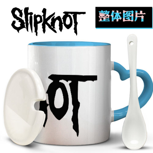 活结乐队Slipknot Flames面具重金属来图定制能进马克杯陶瓷水杯