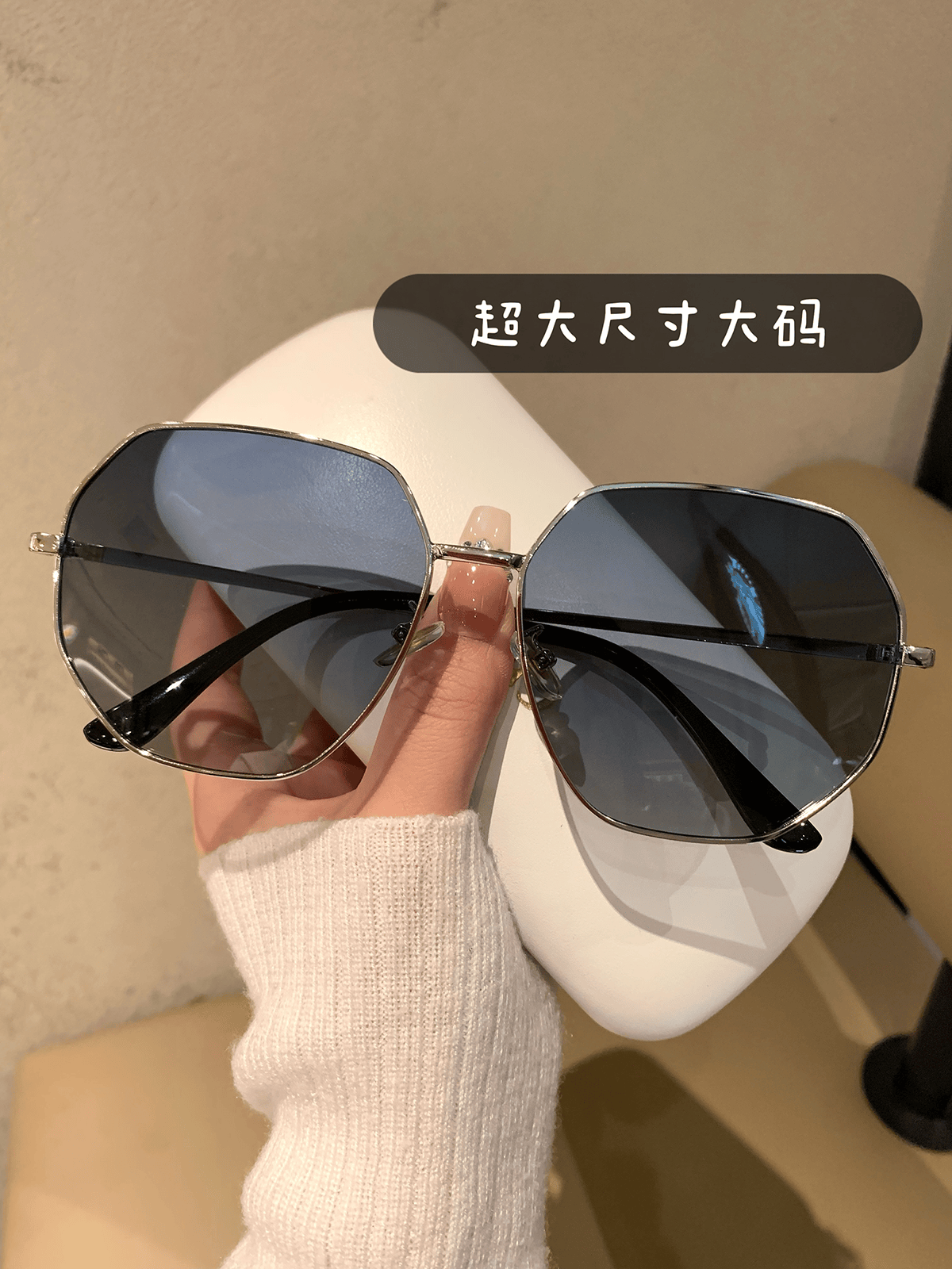 日本进口男生墨镜高级感2024新款复古大脸显瘦太阳镜开车防晒眼镜