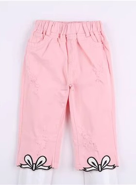 大牌旗下MILIBAM米粒班童装MBTC86441T女童春夏可爱时尚休闲长裤