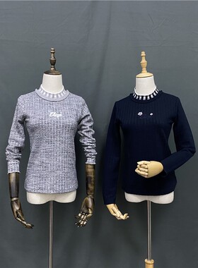 大牌旗下正品TTLA81131W春季时尚显瘦半高领刺绣长袖打底T恤女