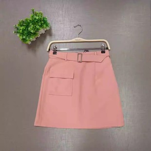27爆价大牌R系列正品 气质通勤显瘦腰带半身裙 RCWH92403M春夏季