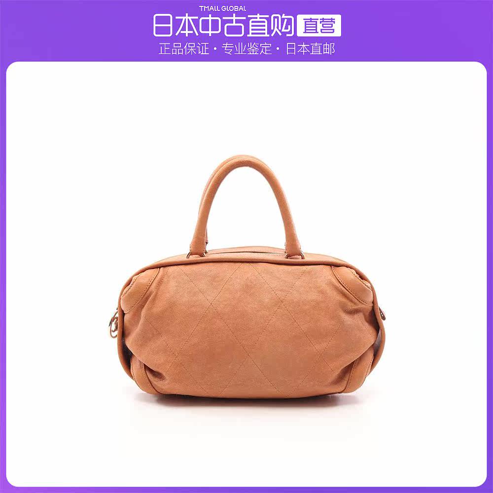 日本直邮中古CHANEL香奈儿[B]9.0新菱格纹手提包迷你真皮波士顿包