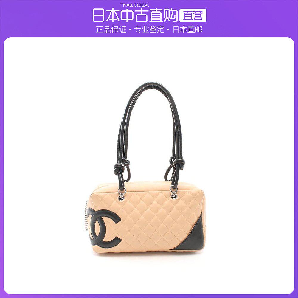 日本直邮中古CHANEL香奈儿[B]9.0新康朋系列保龄球包真皮肩包