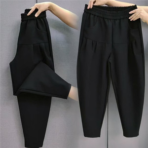 九分哈伦裤女士秋季裤子2024春秋新款时尚妈妈宽松休闲老爹萝卜裤